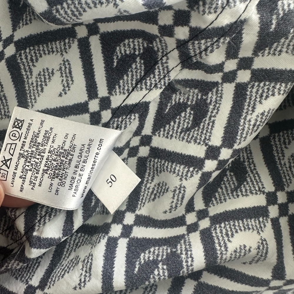 Marine Serre Zephyr Diamond-pattern Moon shirt sz Large - Picture 6 of 7